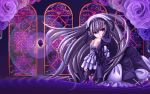 highres nonoko purple_eyes rozen_maiden silver_hair suigintou violet_eyes wallpaper yuuka_nonoko 