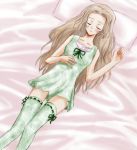  closed_eyes code_geass lingerie long_hair lying nightgown nunnally_lamperouge thigh-highs thighhighs underwear 