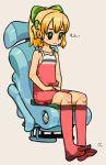  chair chemise doll_joints flat_chest hair_ribbon hair_ribbons nozo ribbon ribbons rockman rockman_(classic) roll sitting socks 