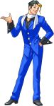  ace_attorney formal gyakuten_saiban highres male multicolored_hair official_art richard_wellington scarf suit two-tone_hair 