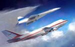  aircraft airplane airplane_wing boeing boeing_747 clouds flying fmu from_side no_humans realistic sky vehicle_focus 
