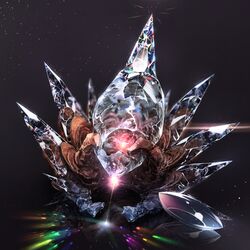  black_background cluseller crystal diamond_(gemstone) gem light_particles no_humans original reflection rock shiny simple_background still_life transparent 