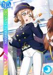  blush brown_eyes brown_hair character_name dress kunikida_hanamaru long_hair love_live!_school_idol_festival love_live!_sunshine!! smile 