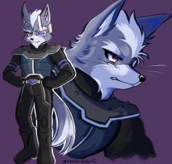  1boy absurdres animal_ears artist_name commentary english_commentary furry furry_male grey_fur guasacaquis highres male_focus multiple_views star_fox star_fox_assault tail whiskers wolf_boy wolf_ears wolf_o'donnell wolf_tail 