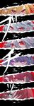  6+girls absurdres blonde_hair blue_eyes blue_hair commentary_request eyes fall_dommmmmer flandre_scarlet hair_between_eyes hair_over_one_eye highres hong_meiling izayoi_sakuya koakuma looking_at_viewer multiple_girls parody patchouli_knowledge persona persona_5 pink_eyes pointy_ears red_eyes redhead remilia_scarlet touhou 