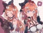  1girl alternate_costume black_bow black_gloves bow clarisse_(granblue_fantasy) dress food food_in_mouth gloves gran_(granblue_fantasy) granblue_fantasy hair_bow heart long_hair pocky pocky_day redhead shadow vinhnyu white_bow white_dress 