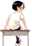  buruma desk gym_uniform sasahara_yuuki solo 