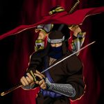  hattori_hanzo lowres male ninja samurai_spirits scarf snk sword weapon 