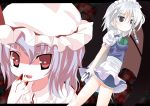  between_fingers blood fang izayoi_sakuya knife maid omiso omiso_(omiso) remilia_scarlet touhou 