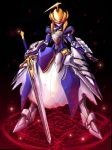  fairlion fate/stay_night fate_(series) hexagram lin+ magic_circle mecha_musume saber super_robot_wars super_robot_wars_original_generation sword weapon 