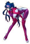  bodysuit green_eyes klan_klein kon_(kdash) macross macross_frontier meltrandi pilot_suit pointy_ears skin_tight spandex twintails zentradi 