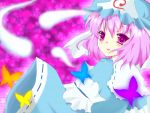  blush hat pink_eyes pink_hair saigyouji_yuyuko short_hair touhou tsuyuri_(artist) 