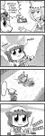  ... 4koma :3 animal_ears bicycle bkub blush cat_ears chen comic cruiser_bicycle drunk earrings gourd hard_translated hat honk_honk horns ibuki_suika jewelry meme monochrome short_hair touhou translated yakumo_ran 