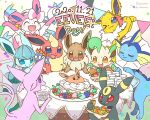  &gt;_o :3 :d :q ^_^ artist_name berry_(pokemon) birthday_cake birthday_party blue_eyes blush bottle box brown_eyes cake candle character_name closed_eyes commentary_request confetti cup dated drinking_glass eevee english_text espeon flareon food forehead_jewel gen_1_pokemon gen_2_pokemon gen_4_pokemon gen_6_pokemon glaceon holding holding_bottle holding_box holding_plate holding_string jolteon leafeon looking_at_object no_humans one_eye_closed open_mouth plate pokemon pokemon_(creature) red_eyes simple_background smile standing string_of_flags sylveon table tongue tongue_out u_u umbreon vaporeon violet_eyes wataame_(tulip) water water_bottle white_background yellow_eyes 