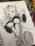 1girl demon_girl dragon_ball large_breasts sketch towa_(dragon_ball) 