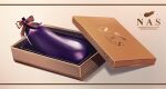  bow box eggplant nise_(basilsis) no_humans original red_bow still_life 