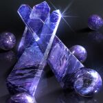  amethyst_(gemstone) ball black_background cluseller commentary_request crystal gem glint gradient gradient_background light_particles no_humans original partial_commentary reflection shiny simple_background still_life 