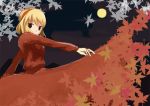  blonde_hair leaf leaves ruit solo touhou 