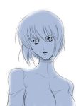  ghost_in_the_shell_stand_alone_complex gits:sac kusanagi_motoko monochrome short_hair sketch solo 