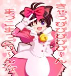  antenna_hair cat_ears dress idolmaster kikuchi_makoto nekopuchi ribbon 