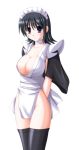  blush breasts cleavage hairband iroha large_breasts maid nak_yama samurai_spirits 