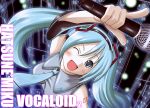  hatsune_miku microphone nukunuku_(hinataboltuko) vocaloid wink 