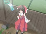  bad_id hakurei_reimu japanese_clothes miko muranisaki ribbon ribbons touhou 