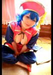  capcom cleavage cleavage_cutout cosplay darkstalkers hsien-ko lei_lei lipstick photo solo vampire_(game) 