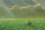  artist_name clouds cloudy_sky commentary_request dated day ebine_toshio english_commentary field flower flower_field grass horizon light_particles meadow mixed-language_commentary nature no_humans original outdoors scenery signature sky star_(symbol) tapir 