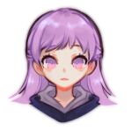  1girl bangs braid commission commissioner_upload dress expressionless eyebrows_visible_through_hair fire_emblem fire_emblem:_the_binding_blade fire_emblem_cipher french_braid long_hair lowres purple_hair shachi sophia_(fire_emblem) violet_eyes 