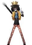  1boy afro black_hair brook cravat eyewear_on_head feet_out_of_frame formal foxvulpine hat index_finger_raised looking_at_viewer male_focus one_piece simple_background skeleton smile solo spread_legs suit sunglasses waving white_background 
