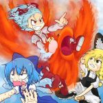  cirno fujiwara_no_mokou kirisame_marisa melting touhou 