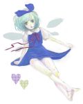  bad_id bow cirno highres solo touhou wings 