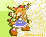  character_name chibi horns ibuki_suika orange_hair parody puyopuyo solo style_parody touhou y&amp;k zoom_layer 