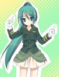  cosplay cyndi_wang gloves hatsune_miku military mori_keiji ponytail skirt solo vocaloid 