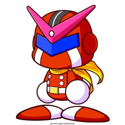  1boy artist_request assault_visor belt black_helmet blue_visor bodysuit commentary_request copyright_notice energy_gun gloves gun helmet holding holding_gun holding_weapon jikkyou_powerful_pro_yakyuu jikkyou_powerful_pro_yakyuu_(style) multicolored_helmet multicolored_shoes no_mouth official_art power_pro_appli rayman_limbs red_(power_pocket) red_bodysuit red_helmet red_shoes scarf shoes solo two-tone_shoes v-fin weapon white_background white_belt white_gloves white_helmet white_shoes yellow_scarf 
