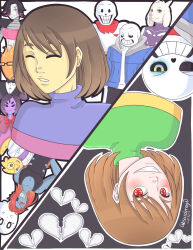  0_0 2017 2d 3others 4boys 4girls absurdmage alphys ambiguous_gender android animal_ears animal_nose anthro arachnid armor arthropod arthropod_girl artist_name black_border black_bowtie black_eyepatch black_hair black_outline black_pants black_sclera black_shorts black_tank_top black_vest blouse blue_jacket blue_pants blue_shorts blue_skin blue_sweater body_fur boots border bow bowtie broken_heart brothers brown_eyes brown_hair buck_teeth cape chara_(undertale) coat colored_sclera colored_skin colored_teeth commentary cousins cropped_torso dated delta_rune_(symbol) delta_rune_print digital_media dinosaur dinosaur_girl double_horizontal_stripe droopy_ears ear_fins elemental_(creature) english_commentary extra_arms extra_eyes eyepatch fangs female fins fire_elemental fish fish_girl flaming_head floppy_ears frisk_(undertale) furry furry_female ghost glasses gloves glowing glowing_eye goat goat_ears goat_girl goat_horns green_sweater grey_hood grillby hair_bow hair_over_one_eye head_fins heart height_difference high_ponytail highres hollow_eyes hood hood_down hooded_jacket horizontal-striped_clothes horns human humanoid humanoid_robot jacket lab_coat lizard lizard_girl lizard_tail long_hair long_sleeves male mammal mettaton mettaton_ex monster monster_boy monster_girl muffet multiple_boys multiple_girls multiple_others napstablook open_clothes open_jacket orange_skin outline pants papyrus_(undertale) pauldrons pink_eyes pink_stripes ponytail print_robe puffy_short_sleeves puffy_shorts puffy_sleeves purple_robe purple_skin rectangular_eyewear red_blouse red_boots red_bow red_cape red_eyes red_gloves red_hair reptile reptile_girl reptile_tail robe robot robot_boy sans_(undertale) scalie sharp_teeth sheet_ghost shirt short_hair short_twintails shorts siblings signature simple_background single_horizontal_stripe single_vertical_stripe skeleton skin_fangs slit_pupils spider spider_girl striped_clothes striped_shorts striped_sweater sweater tank_top teeth toriel twintails two-tone_sweater undead undertale undyne upside-down utdr_(toby_fox) vertical-striped_clothes vertical-striped_shorts vest white_armor white_background white_border white_coat white_fur white_horns white_outline white_shirt white_sleeves white_stripes yellow_sclera yellow_skin yellow_stripes yellow_teeth 