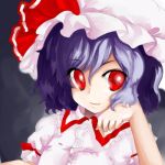  black_hair lowres mosho red_eyes remilia_scarlet touhou wings 