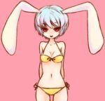  bad_id bikini bunny_ears rabbit_ears red_eyes short_hair side-tie_bikini swimsuit tomoya_(artist) 