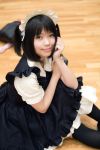  apron asian cosplay kaieda_kae maid maid_uniform photo tagme_character tagme_series thigh-highs twintails 