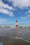   beach blouse cosplay glasses guge_maku_2ex miniskirt photo redhead tengen_toppa_gurren_lagann tie yoko_ritona  