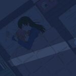  2girls bed bed_sheet black_hair commentary_request futon hug koito_yuu multiple_girls nanami_touko night pajamas sleeping under_covers yagate_kimi_ni_naru yuri yuri_hirune 