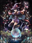  androgynous animal_ears black_legwear blue_eyes cat cat_ears chibi hat kuroi kuroinyan pixiv_fantasia pixiv_fantasia_fallen_kings pixiv_fantasia_new_world short_hair tail thighhighs wand witch_hat 