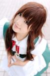  cosplay frills jewelry kipi-san maid maid_uniform necklace photo smile waist_apron waitress 