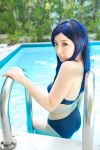  armband bikini blue_hair cosplay kuga_natsuki mai_hime miyuki photo pool swimsuit 