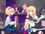  blonde_hair blue_eyes doll hakurei_reimu harano hat kirisame_marisa short_hair side_ponytail touhou witch_hat yakumo_yukari yellow_eyes 