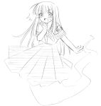  harmonia hitodama mahou_sensei_negima mahou_sensei_negima! monochrome school_uniform sketch solo 