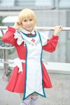  apron asian blonde_hair chippi cosplay erstin_ho mai_otome maid maid_uniform photo school_uniform thigh-highs 