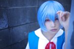  ayanami_rei blue_hair cosplay iori neon_genesis_evangelion photo sailor_uniform school_uniform 