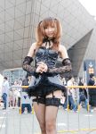  amane_misa cosplay death_note detached_sleeves dress fishnets garter_belt iwazaki_rinka lace photo thigh-highs twintails 